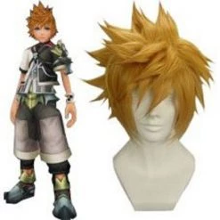Golden 32cm Kingdom Hearts Birth By Sleep-Ventus Nylon Cosplay Wig
