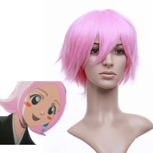 Pink 32cm Bleach Yachiru Kusajishi Cosplay Wig 3 Pink 32cm Bleach Yachiru Kusajishi Cosplay Wig