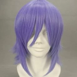 Purple 40cm Rosario + Vampire Mizore Shirayuki Cosplay Wig