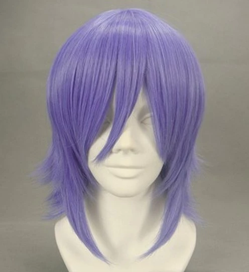 Purple 40cm Rosario + Vampire Mizore Shirayuki Cosplay Wig