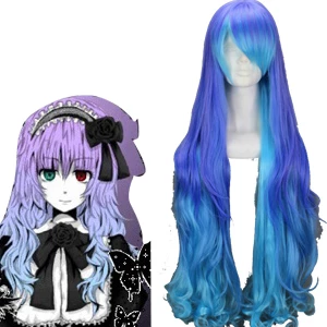 Purple And Blue 90cm Vocaloid Anti The Holic Luka Cosplay Wig 3 Purple And Blue 90cm Vocaloid Anti The Holic Luka Cosplay Wig