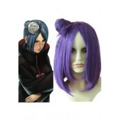 40cm Purple Naruto Konan Cosplay Wig