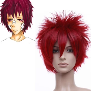 Red 30cm Katekyo Hitman Reborn! Kozato Enma Cosplay Wig