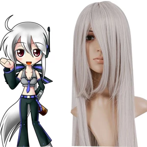 Silver Grey 100cm Vocaloid Haku Yowane Cosplay Wig